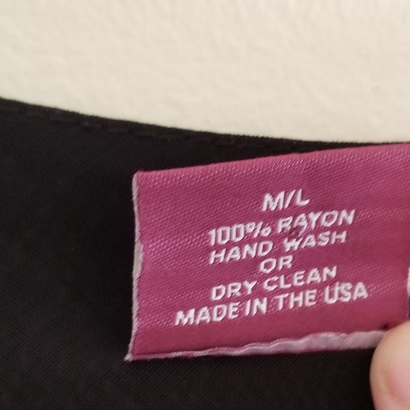 SALAAM black v-neck dress sheer sleeves - Picture 5 of 7